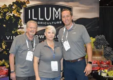 David Clyde, Noel Marie Siler and Oliver Sill with Illume Ag. About 50% of the company's grapes are sold in the domestic market and the other half is exported. 